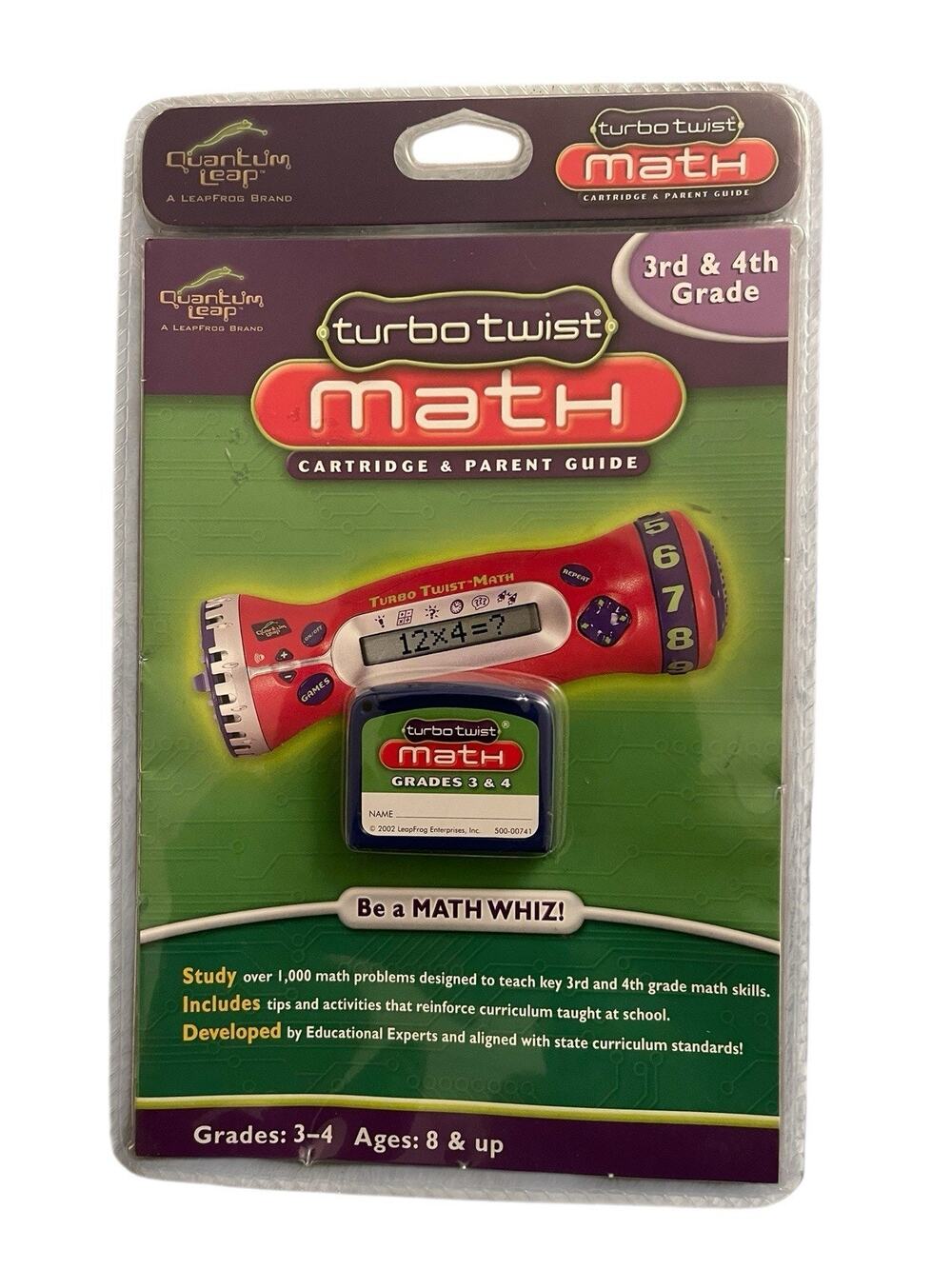 Turbo Twist Quantum Leap Math 3rd 4th Grade Educational Game Cartridge